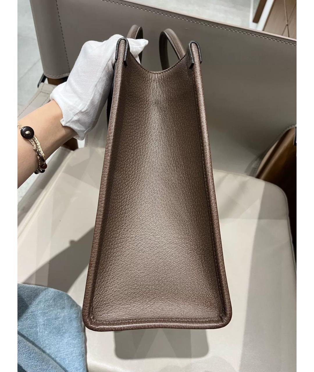 GUCCI Бежевая канва сумка тоут, фото 3