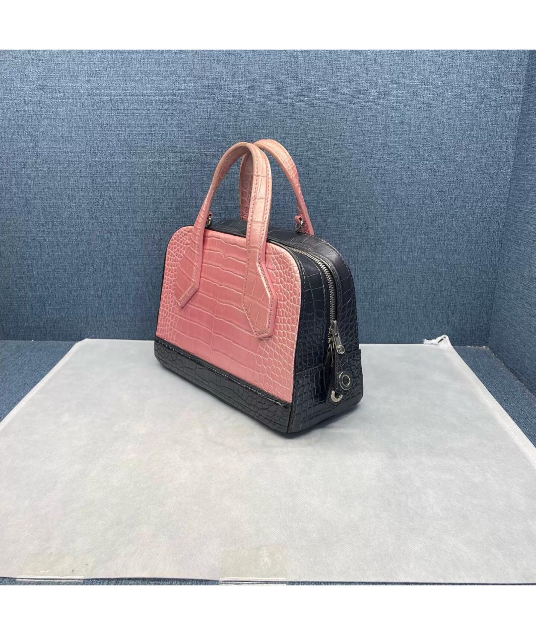 LOUIS VUITTON Розовая кожаная сумка с короткими ручками, фото 4