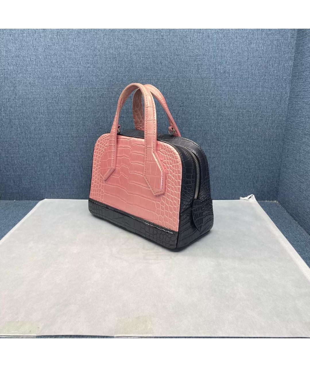 LOUIS VUITTON Розовая кожаная сумка с короткими ручками, фото 3