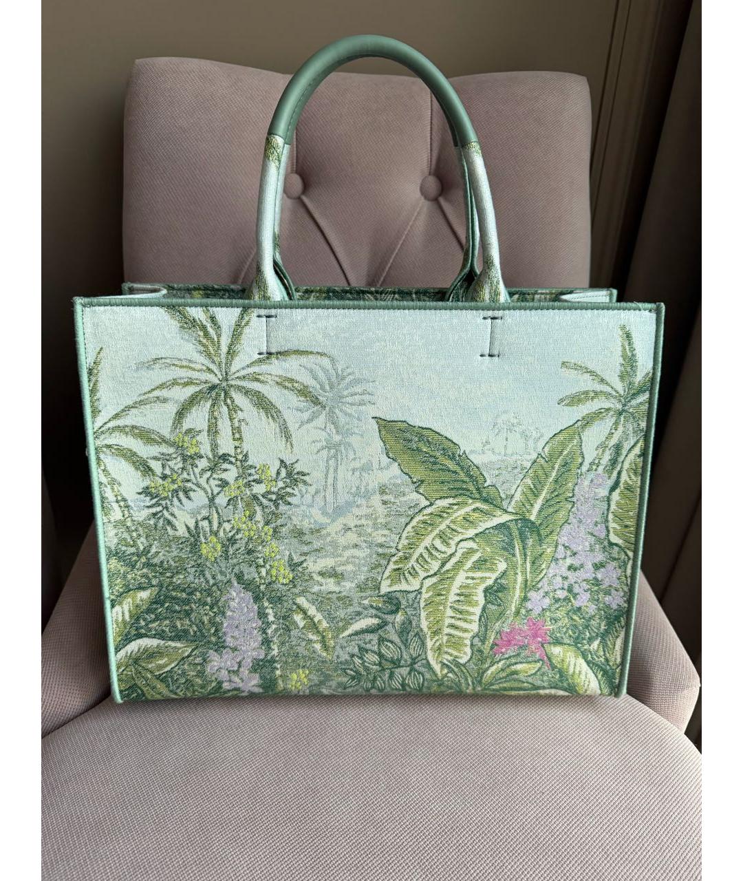 FURLA Бирюзовая жаккардовая пляжная сумка, фото 3