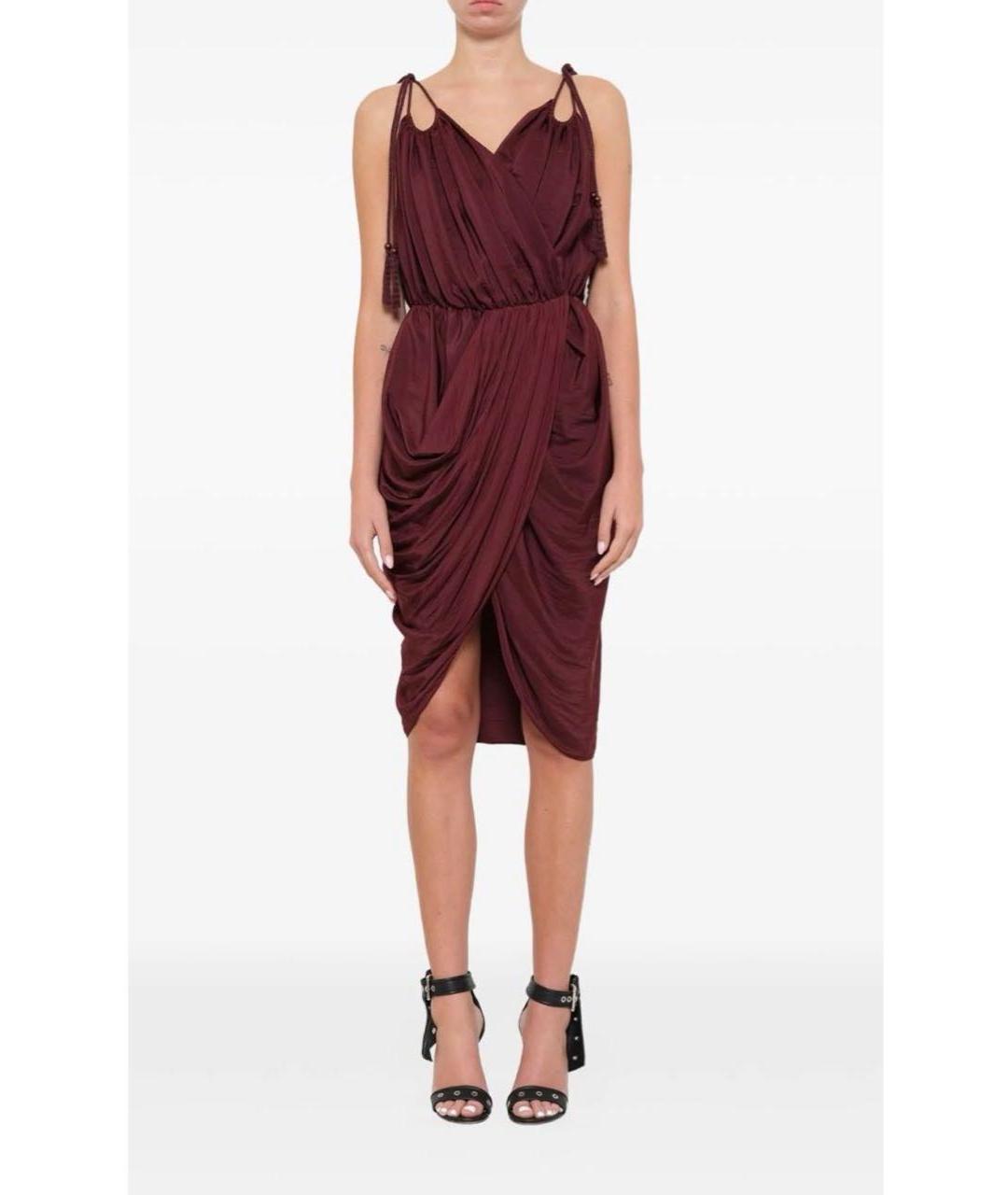LANVIN Бордовое вечернее платье, фото 3