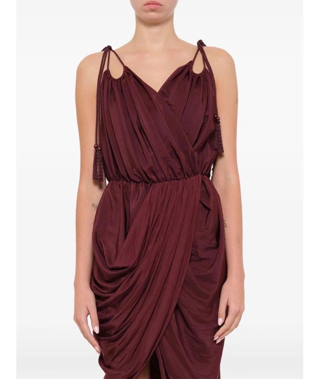 LANVIN Бордовое вечернее платье, фото 2