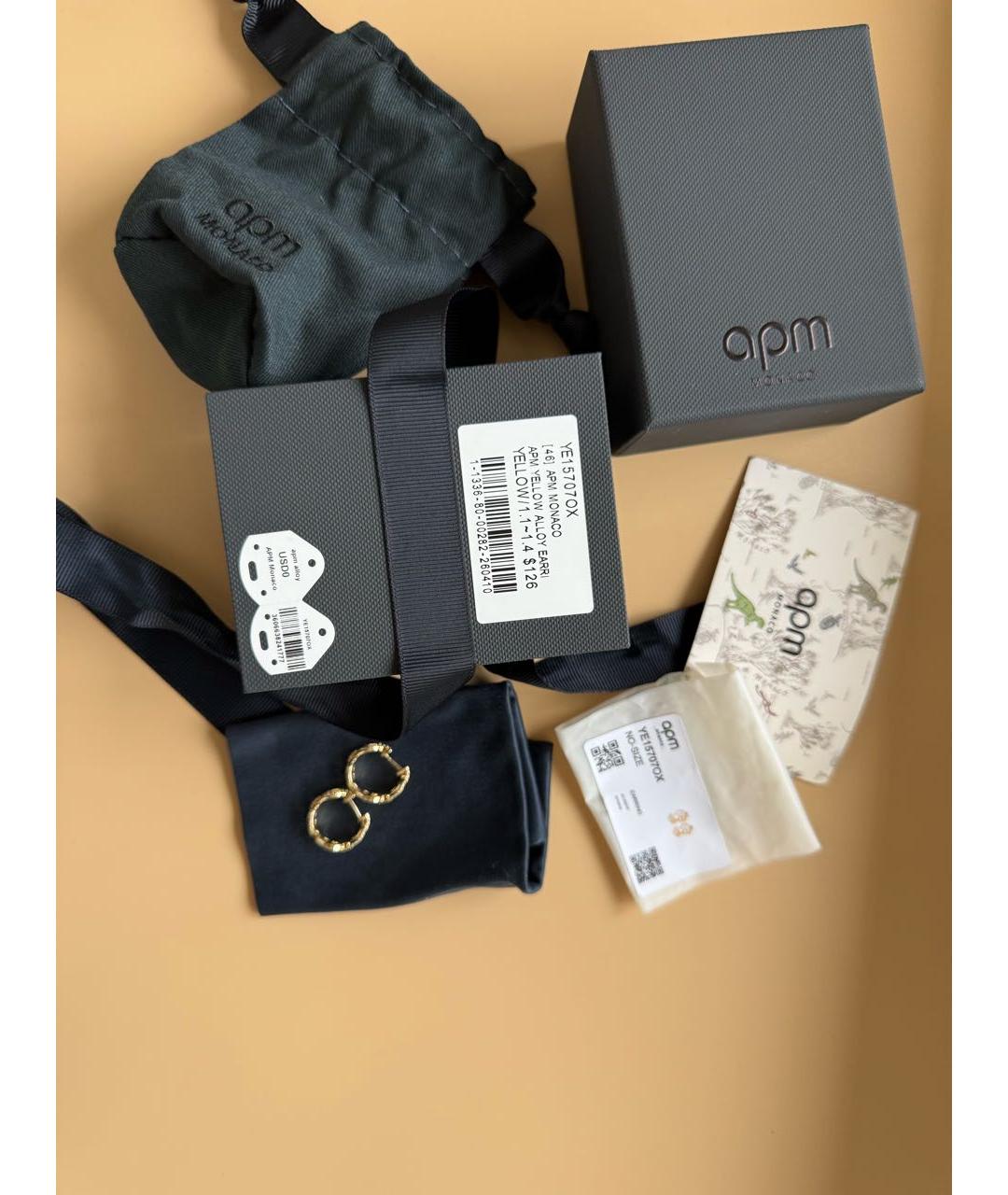 APM Monaco Золотые серебряные серьги, фото 3