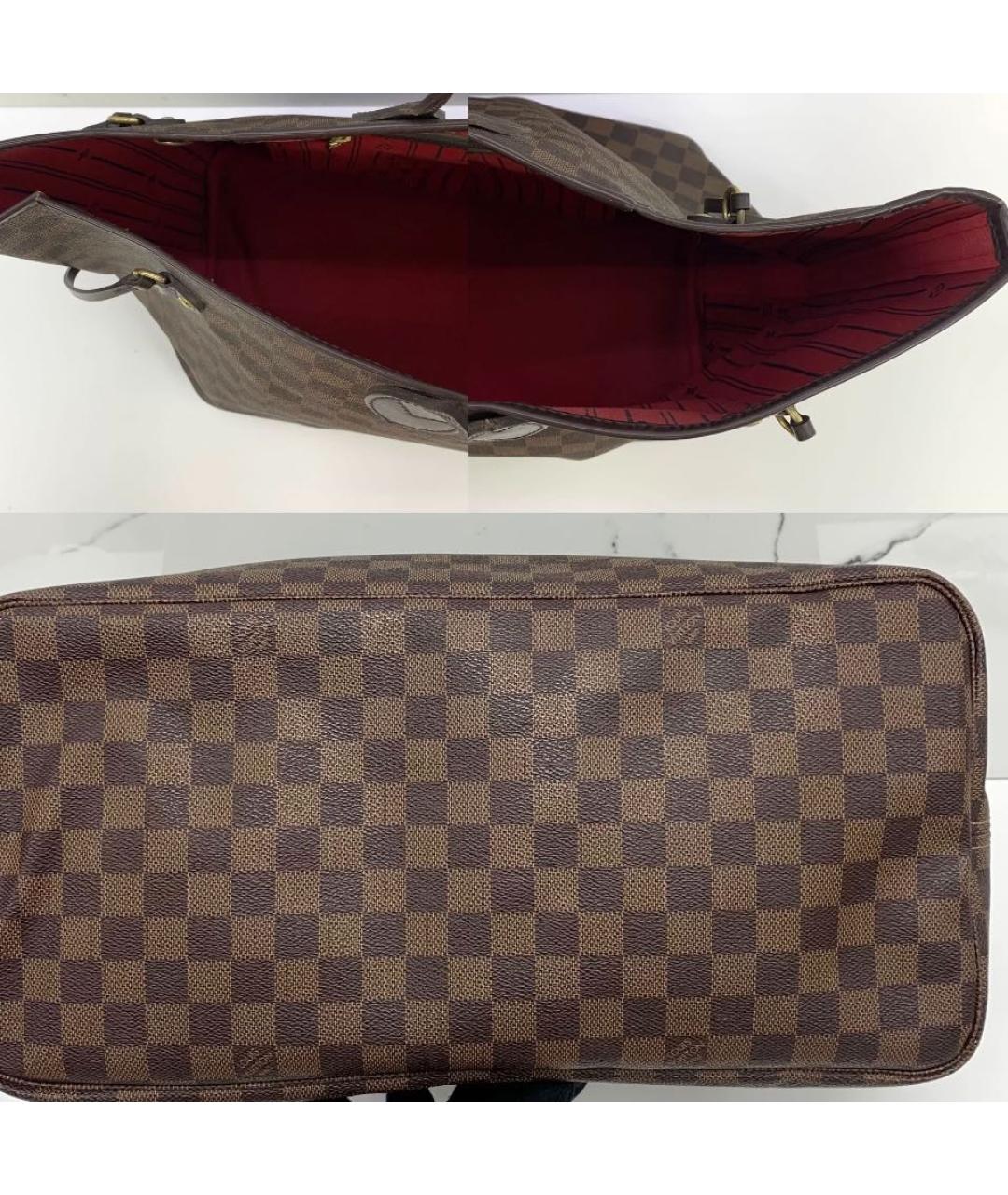 LOUIS VUITTON Коричневая канва сумка тоут, фото 3
