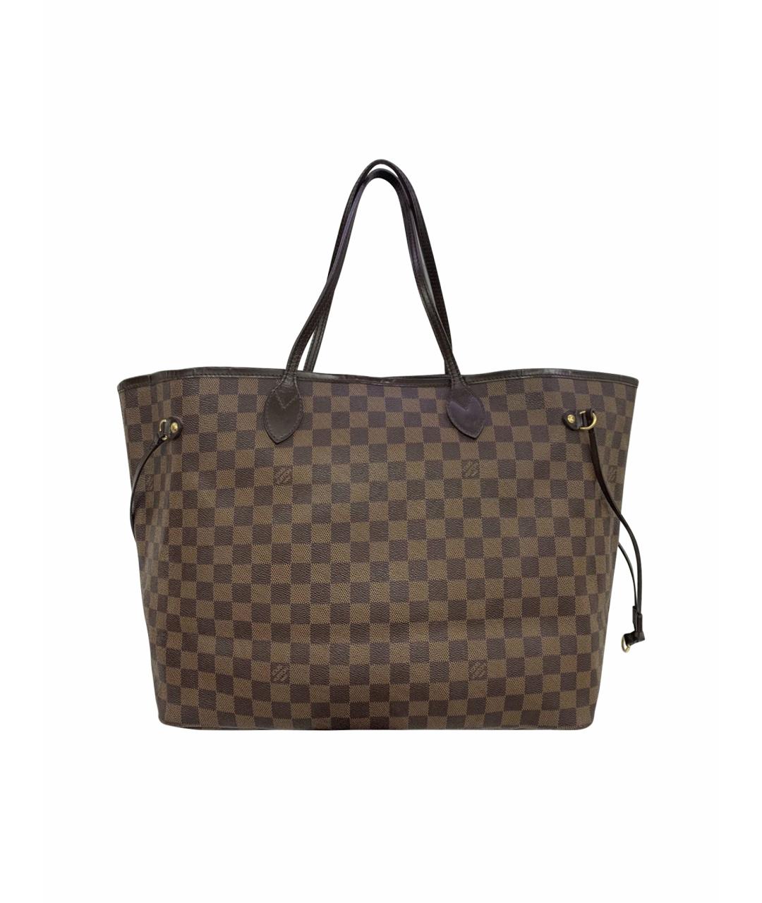 LOUIS VUITTON Коричневая канва сумка тоут, фото 1