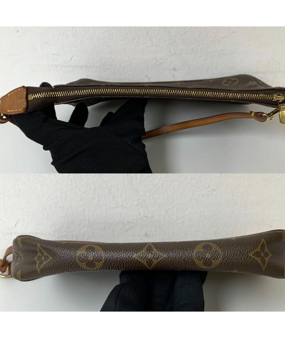 LOUIS VUITTON Коричневая канва сумка через плечо, фото 3