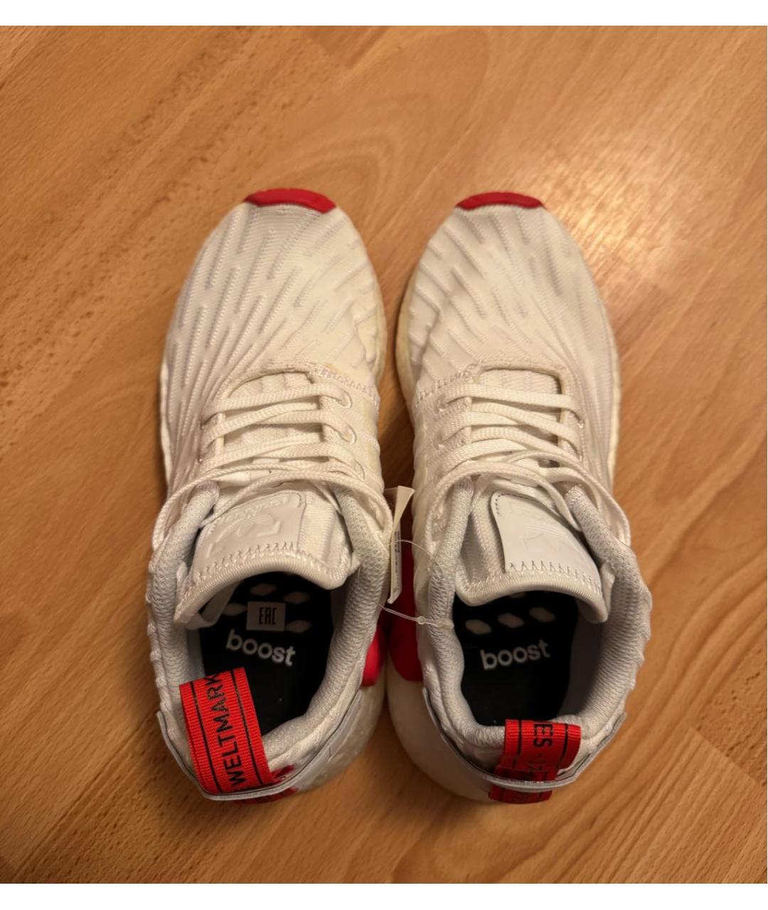 ADIDAS Белые текстильные кроссовки, фото 3