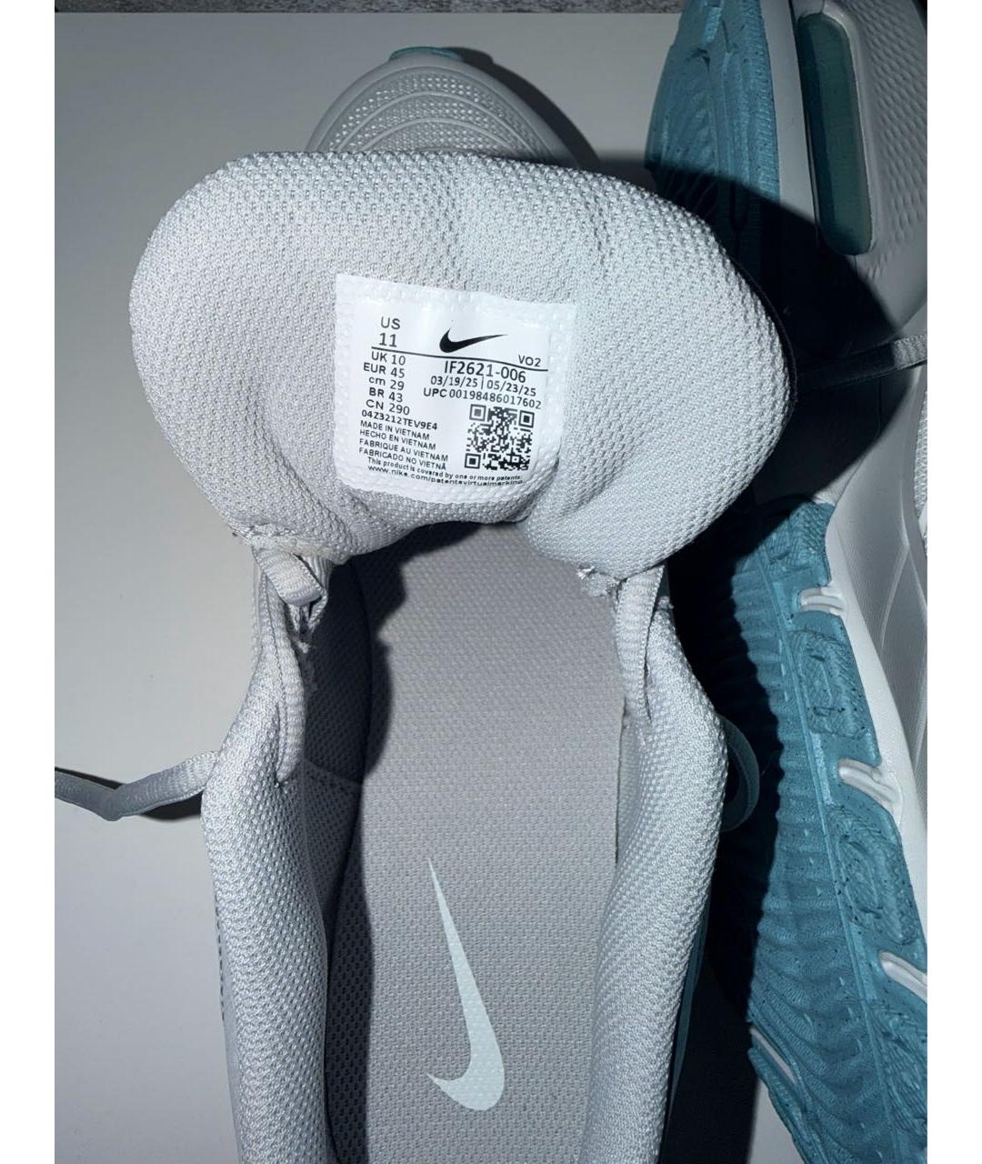 NIKE Белые текстильные низкие кроссовки / кеды, фото 5