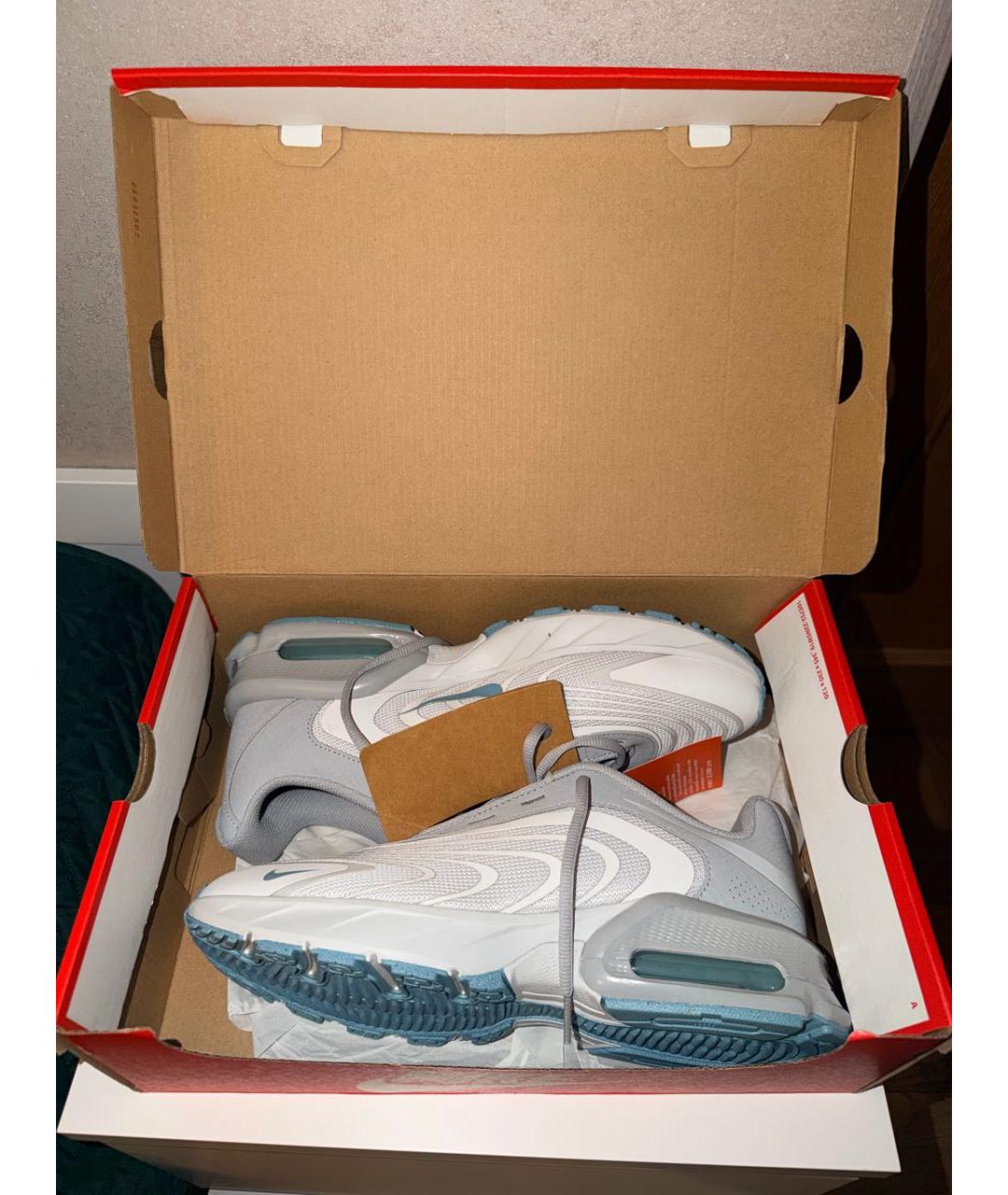 NIKE Белые текстильные низкие кроссовки / кеды, фото 6