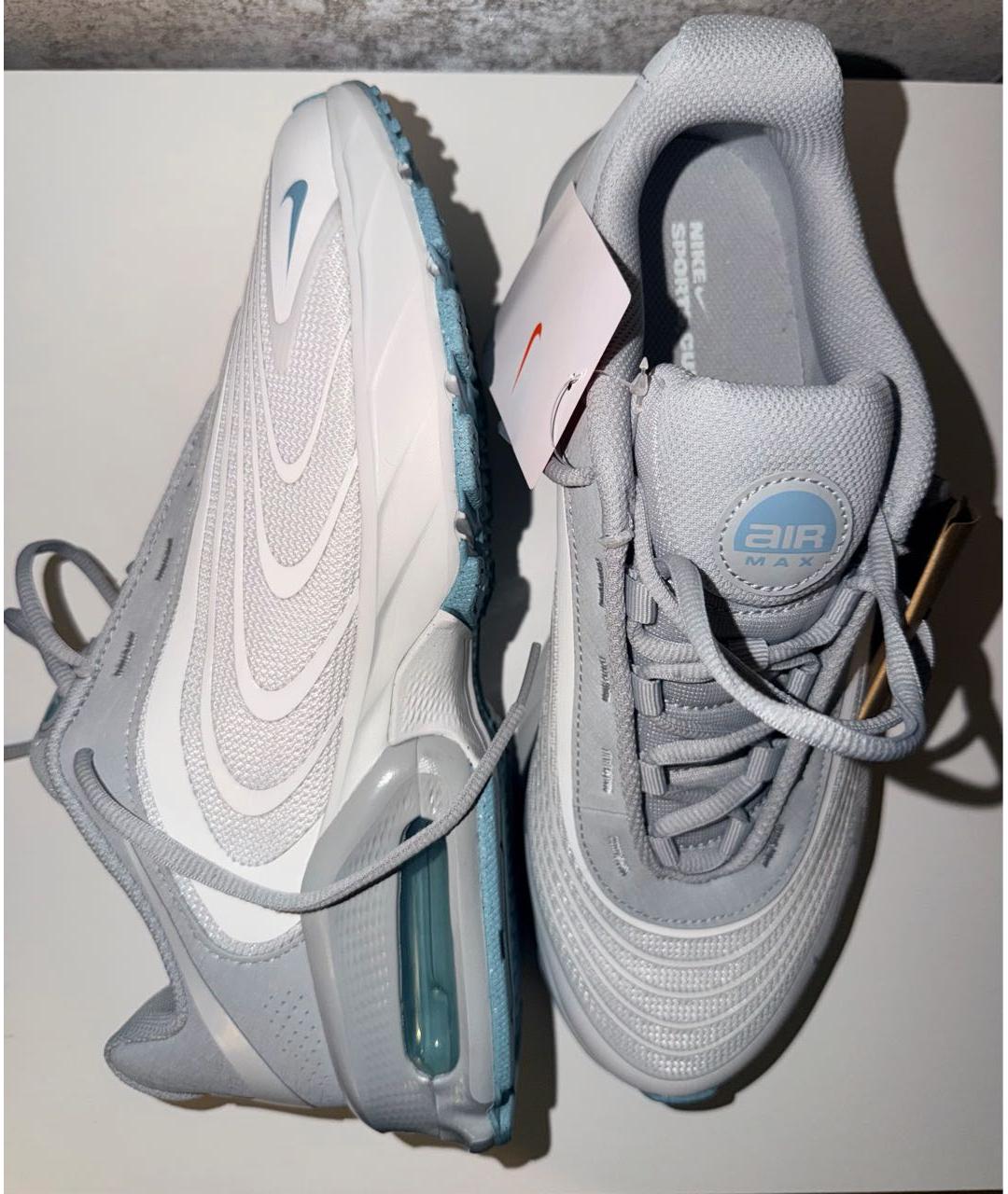 NIKE Белые текстильные низкие кроссовки / кеды, фото 3