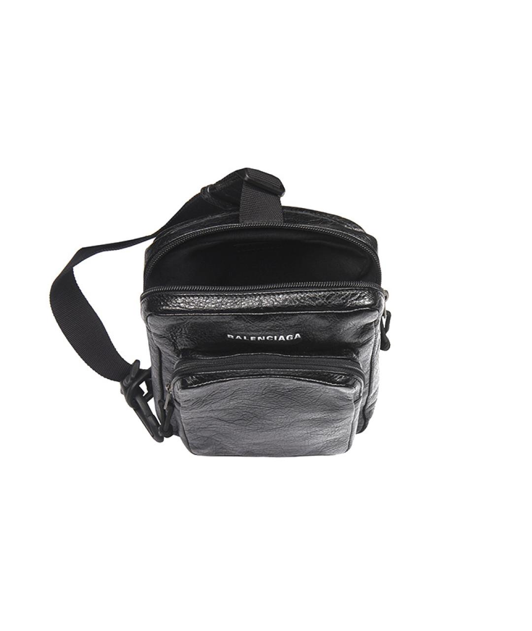 BALENCIAGA Черная кожаная сумка на плечо, фото 4
