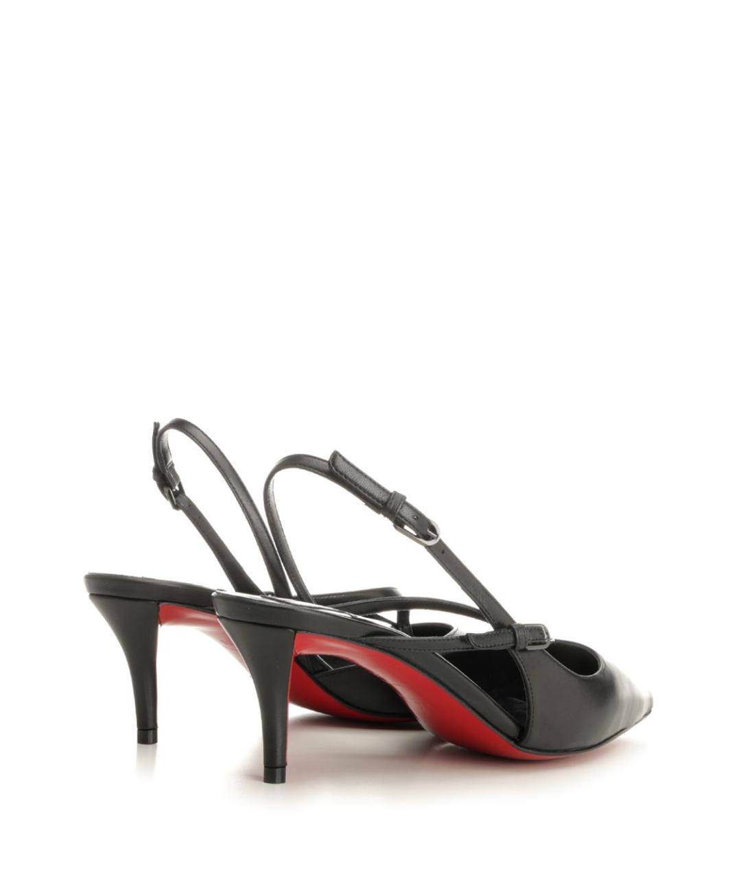 CHRISTIAN LOUBOUTIN Черные кожаные туфли, фото 3