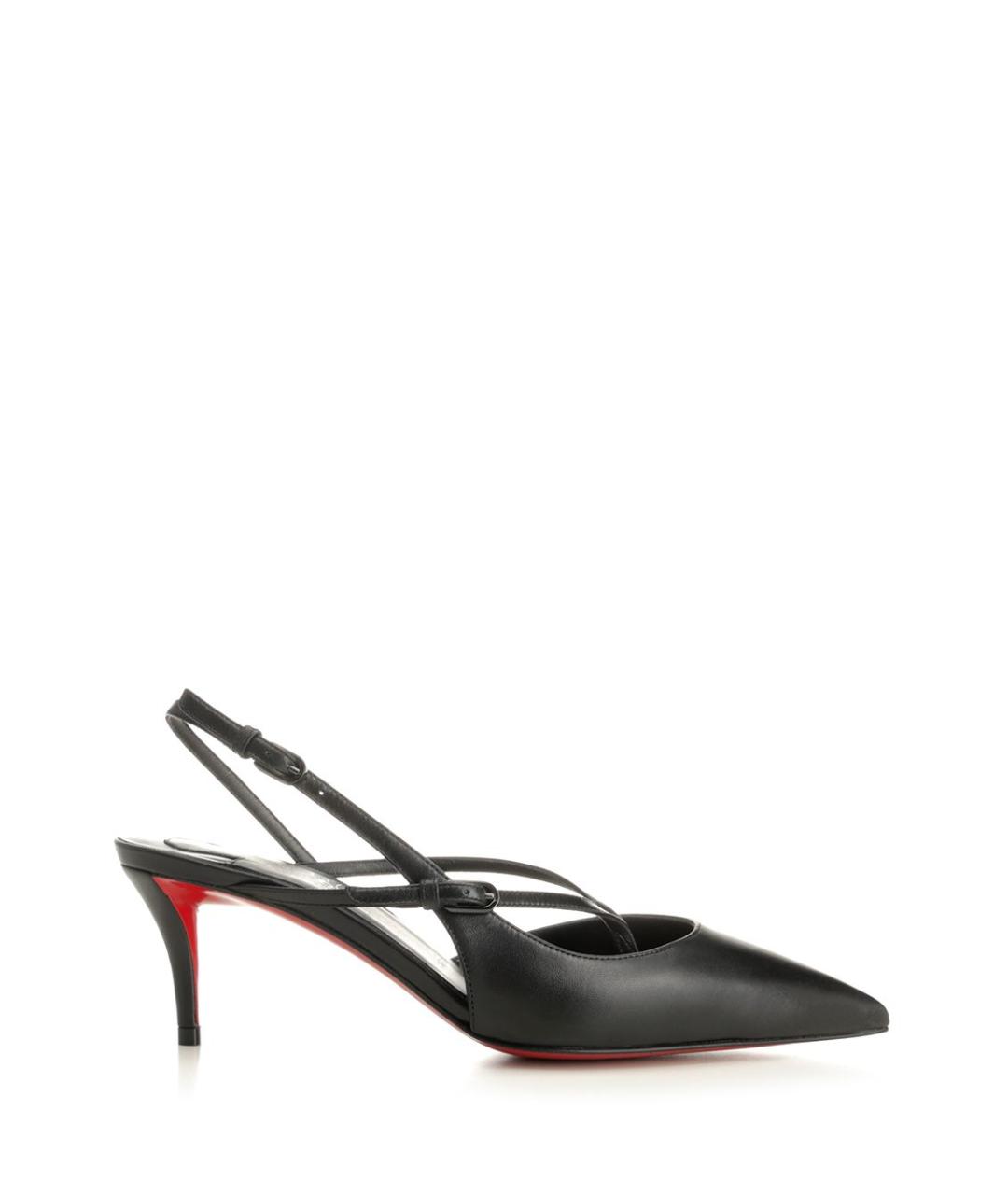 CHRISTIAN LOUBOUTIN Черные кожаные туфли, фото 1