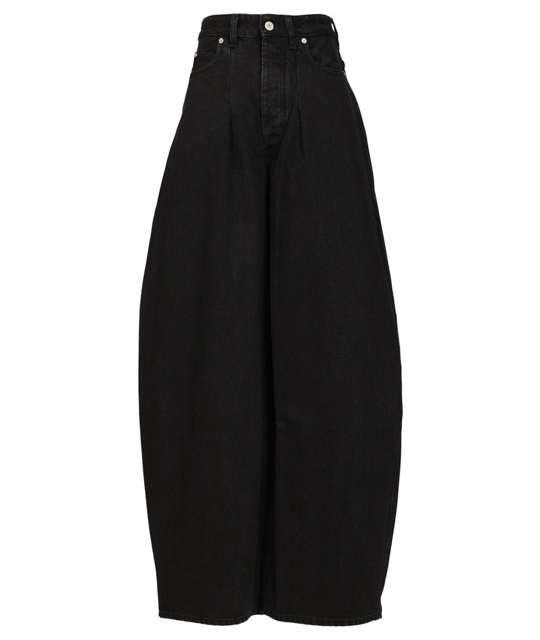 JACQUEMUS Черные хлопковые прямые джинсы, фото 1