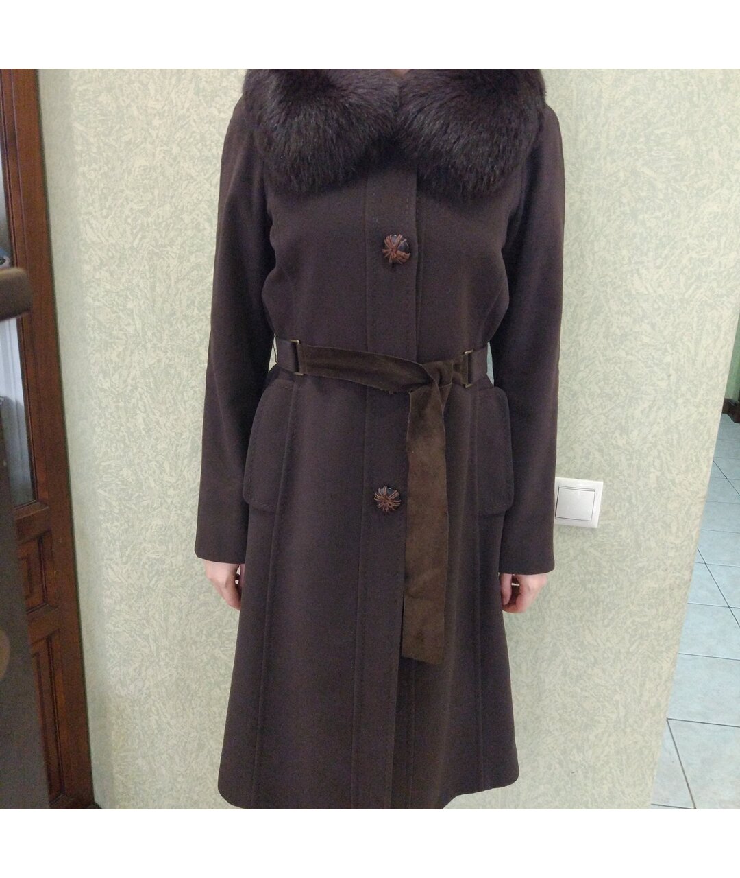 MAX MARA Коричневое шерстяное пальто, фото 10