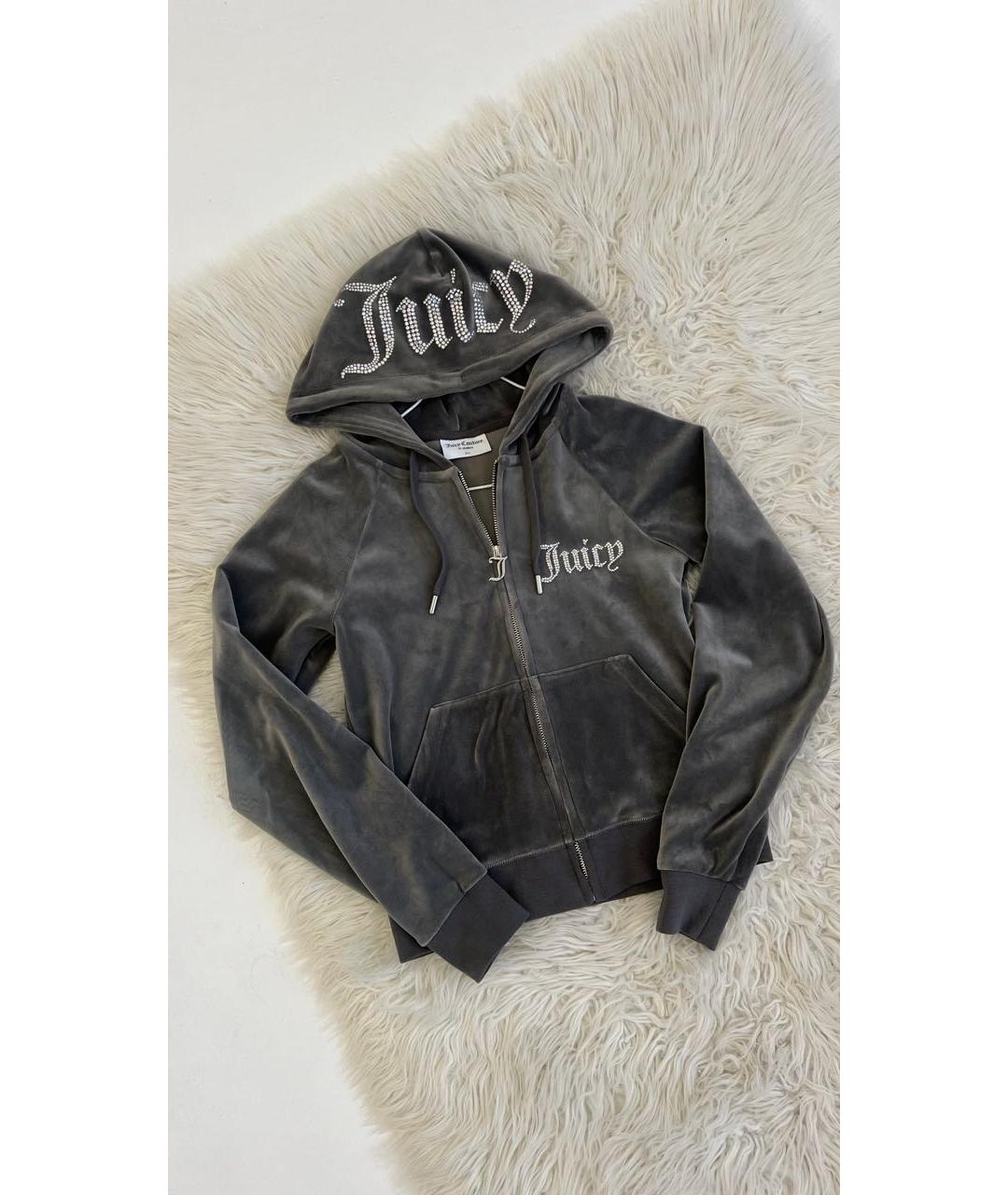 JUICY COUTURE Серый велюровый спортивные костюмы, фото 2