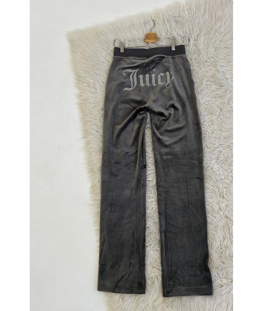 JUICY COUTURE Серый велюровый спортивные костюмы, фото 7
