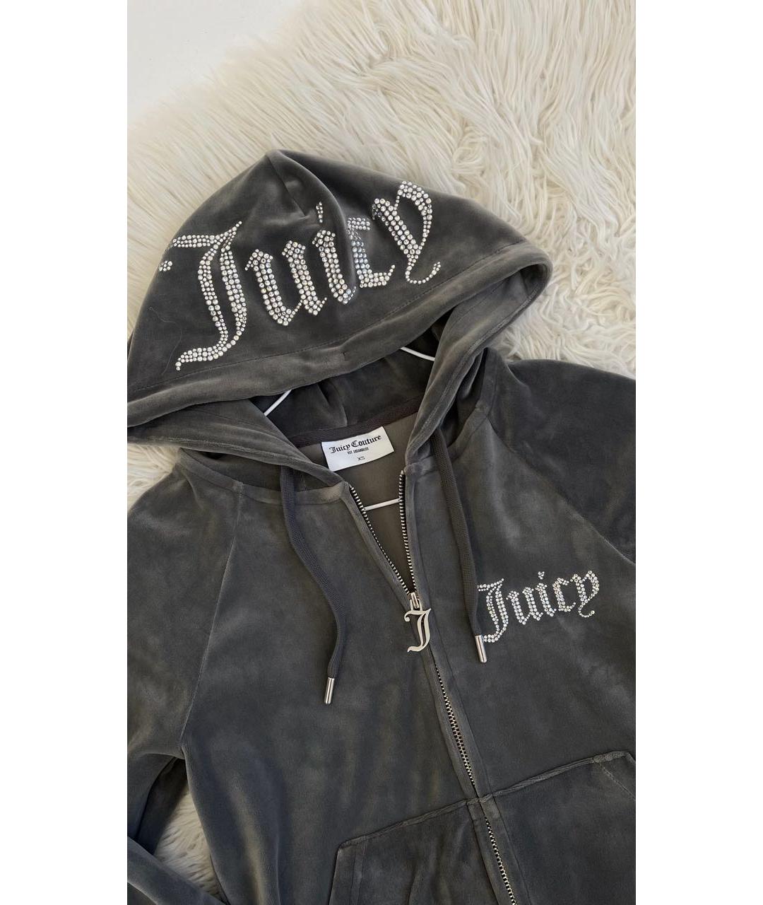 JUICY COUTURE Серый велюровый спортивные костюмы, фото 3