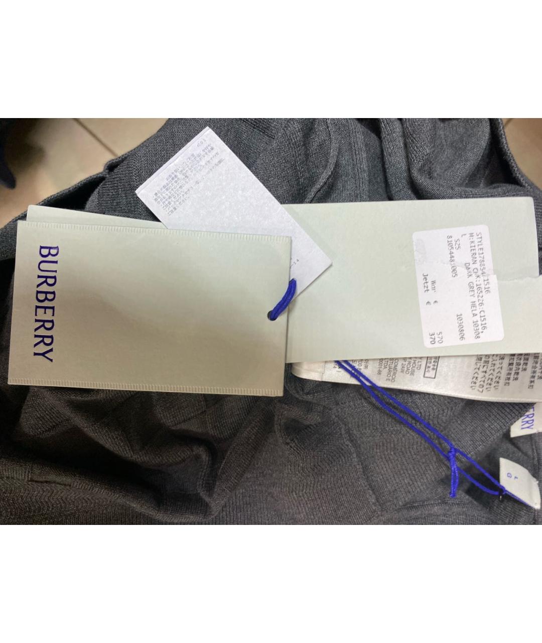 BURBERRY Серая футболка, фото 7