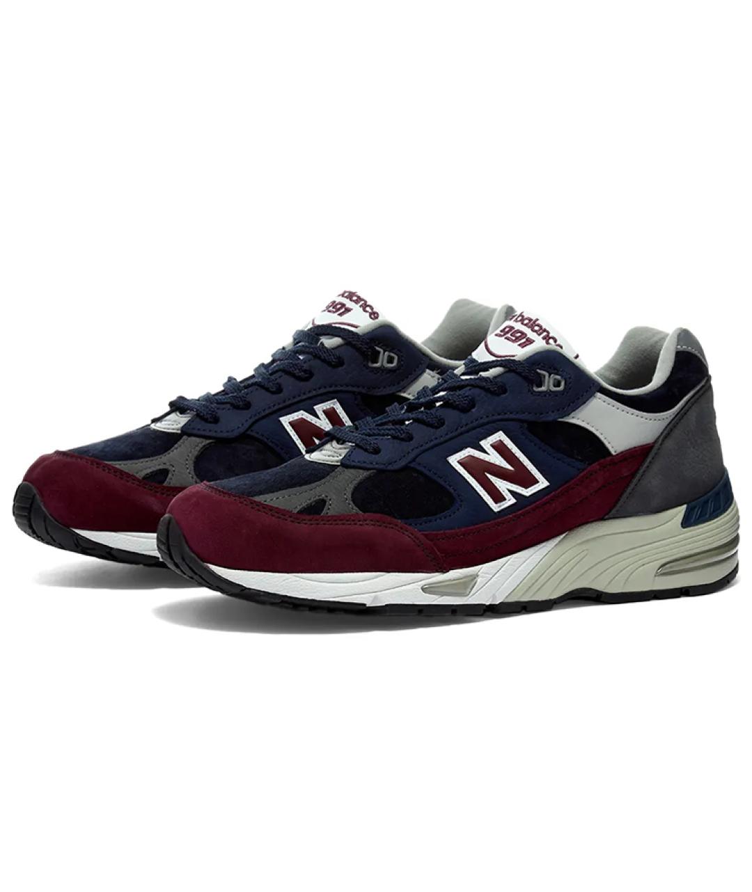NEW BALANCE Бордовые низкие кроссовки / кеды, фото 2