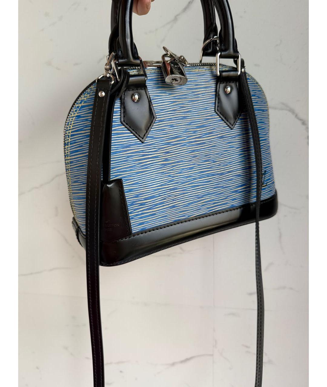 LOUIS VUITTON Синяя кожаная сумка через плечо, фото 2