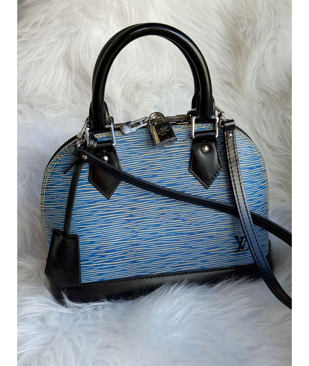 LOUIS VUITTON Синяя кожаная сумка через плечо, фото 9