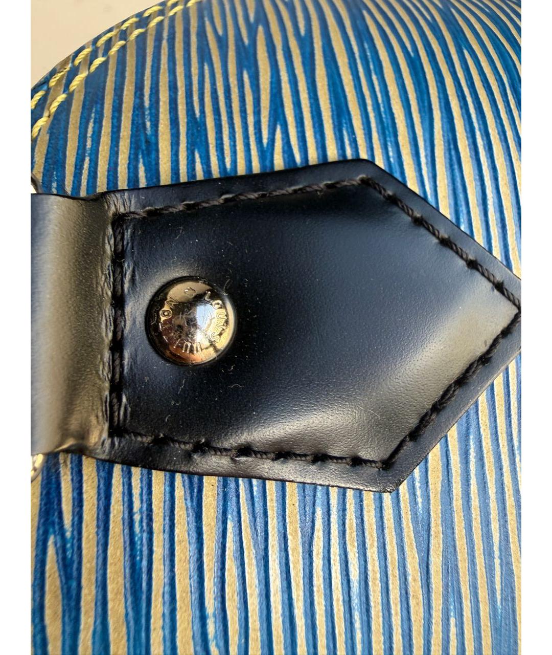 LOUIS VUITTON Синяя кожаная сумка через плечо, фото 8
