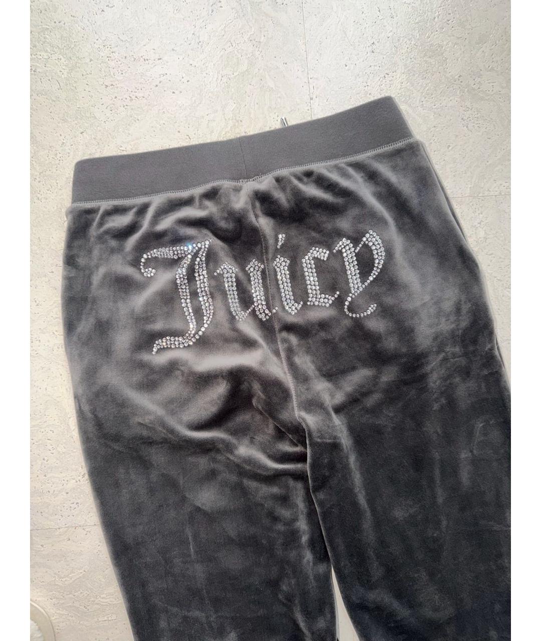 JUICY COUTURE Антрацитовый велюровый спортивные костюмы, фото 7