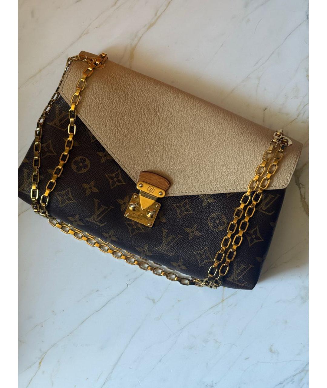 LOUIS VUITTON Коричневая канва сумка через плечо, фото 2