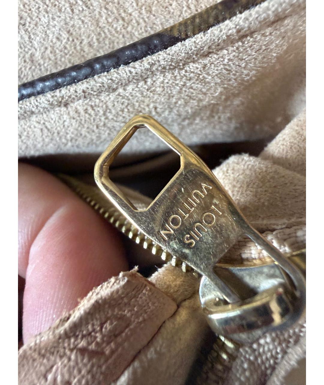 LOUIS VUITTON Коричневая канва сумка через плечо, фото 6