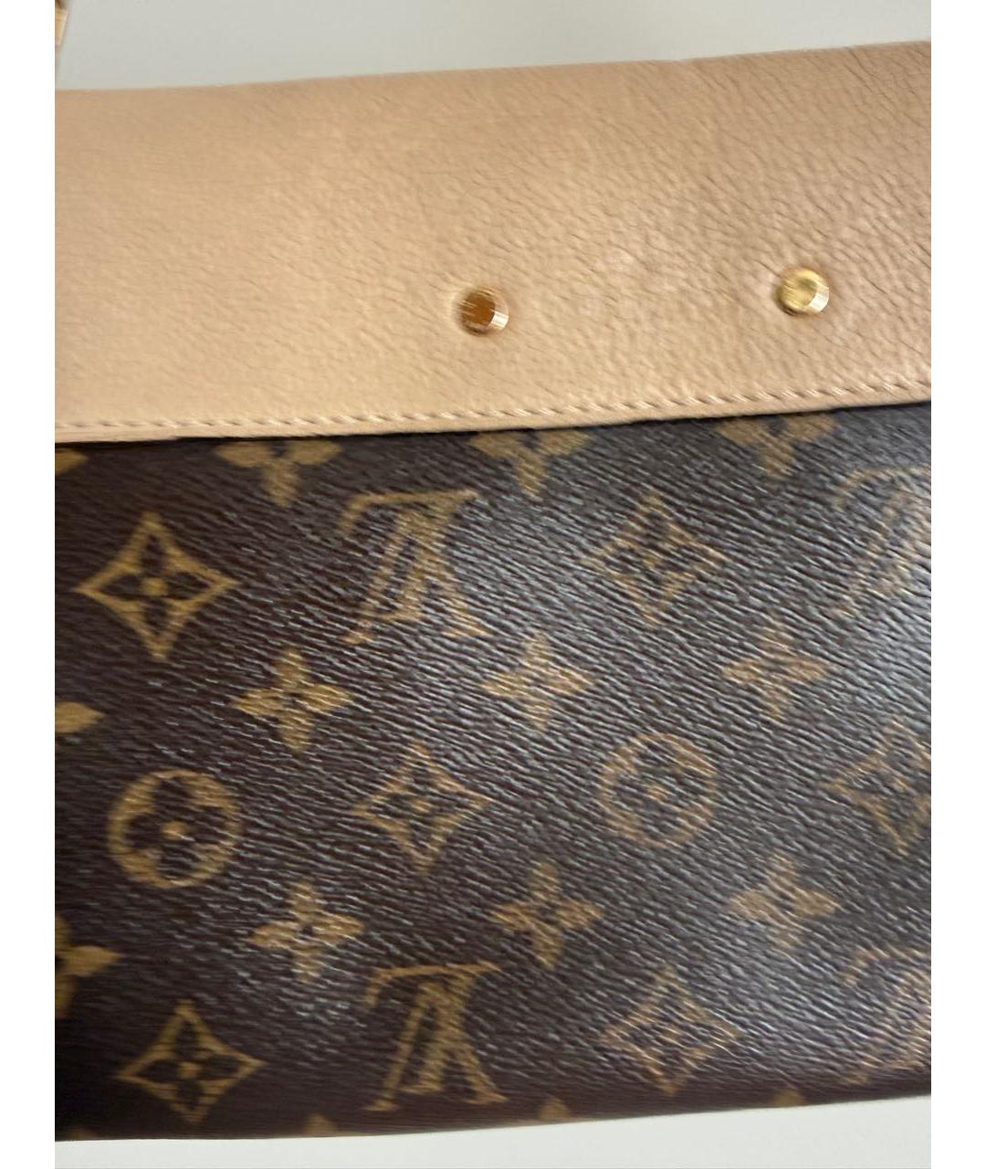 LOUIS VUITTON Коричневая канва сумка через плечо, фото 3