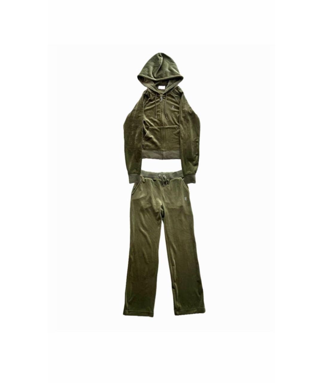 JUICY COUTURE Хаки велюровый спортивные костюмы, фото 9