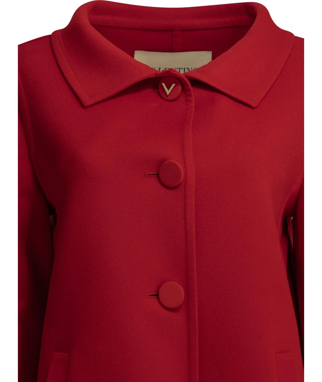VALENTINO Красное шерстяное пальто, фото 3