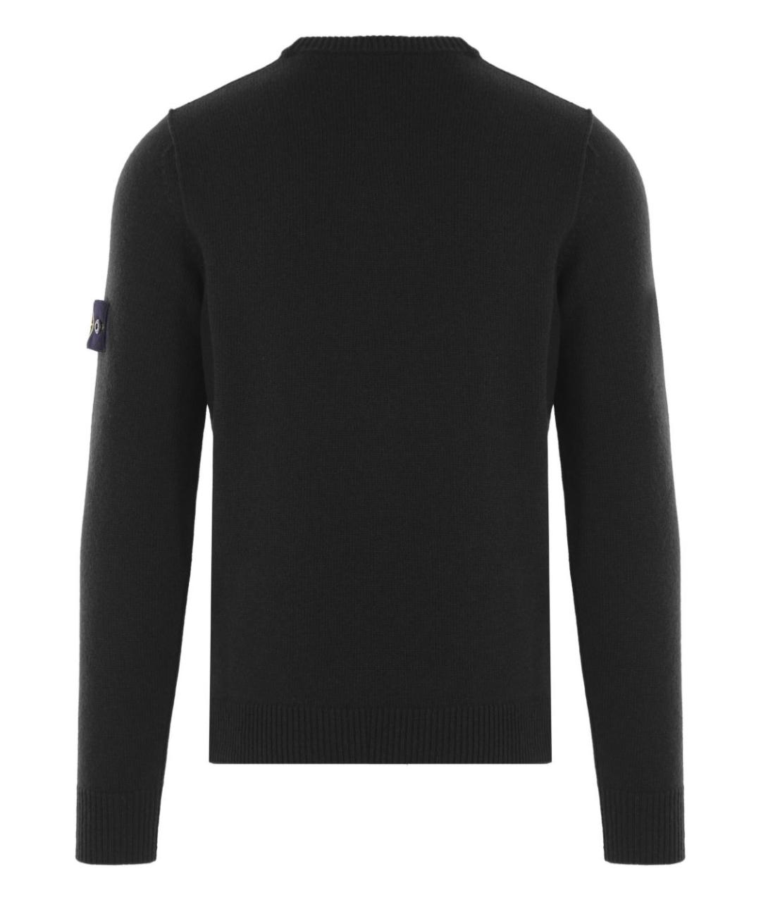 STONE ISLAND Черный шерстяной джемпер / свитер, фото 3