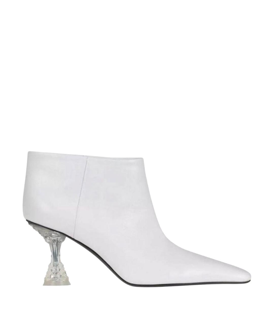CELINE Белые кожаные ботильоны, фото 1