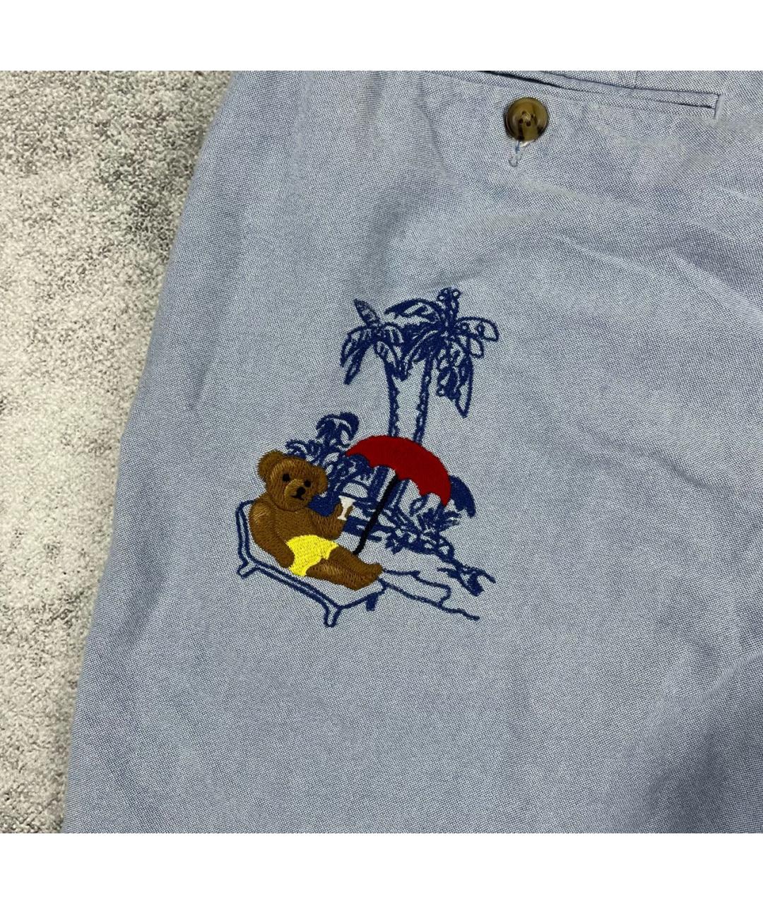 POLO RALPH LAUREN Голубые хлопковые шорты, фото 7
