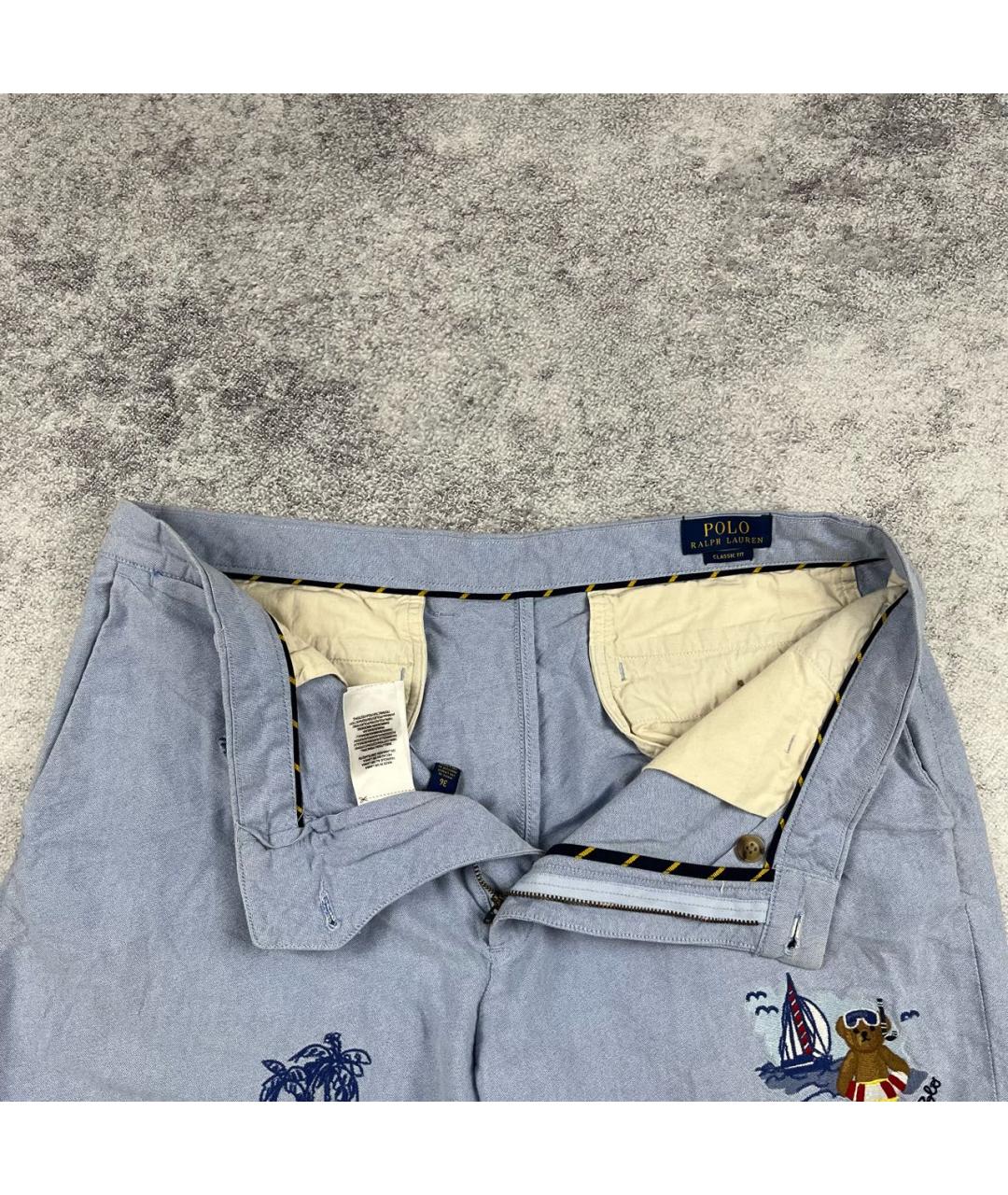 POLO RALPH LAUREN Голубые хлопковые шорты, фото 4