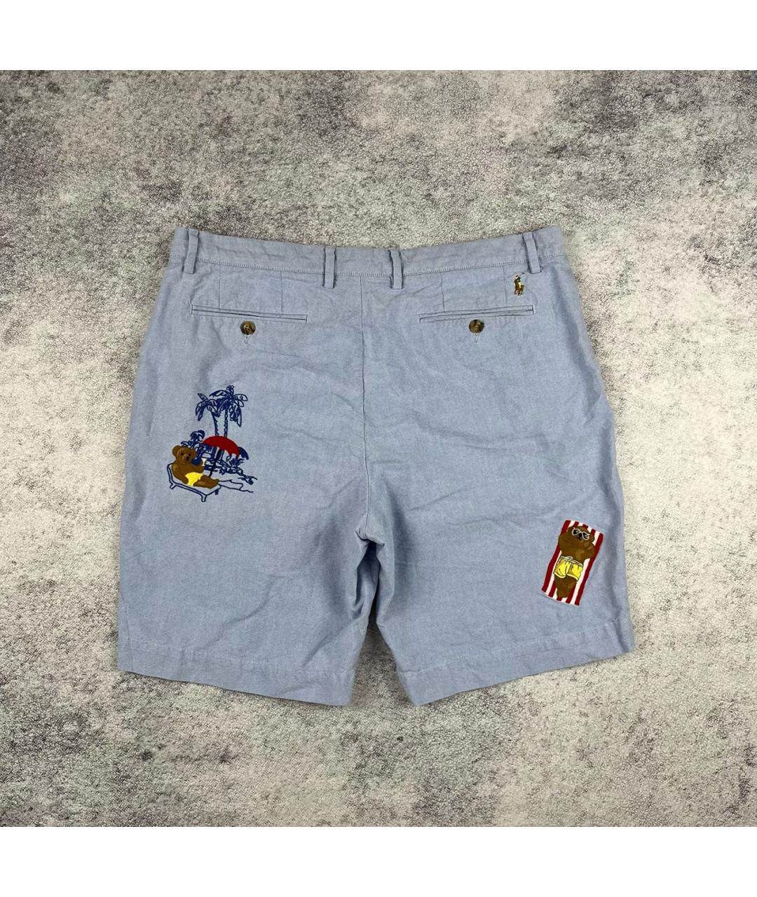 POLO RALPH LAUREN Голубые хлопковые шорты, фото 2