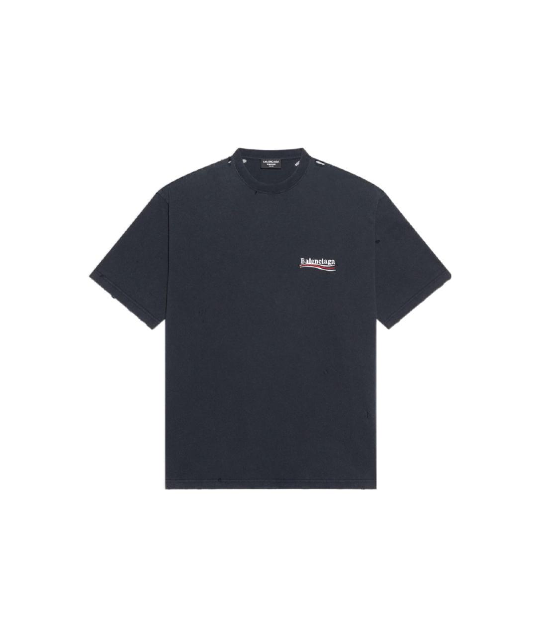 BALENCIAGA Черная футболка, фото 5