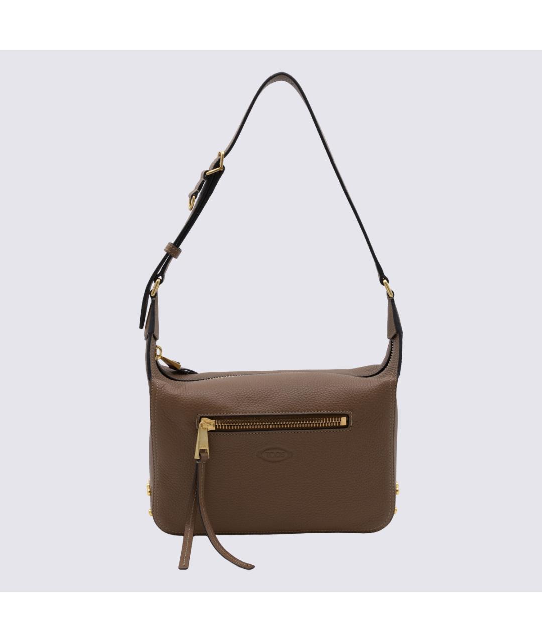 TOD'S Коричневая кожаная сумка через плечо, фото 3
