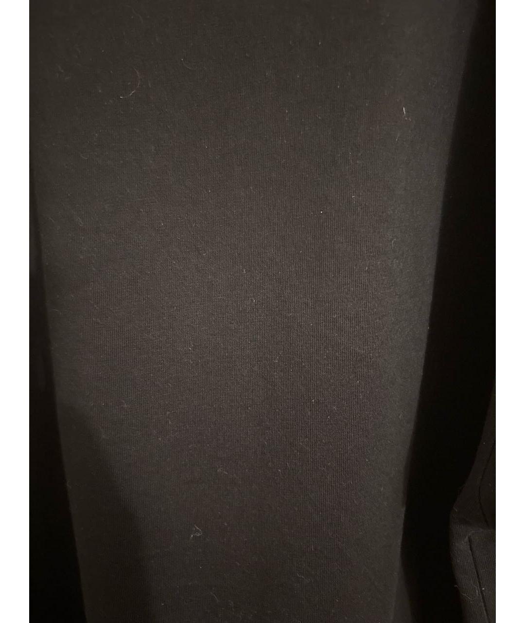 BALENCIAGA Черная хлопковая футболка, фото 4