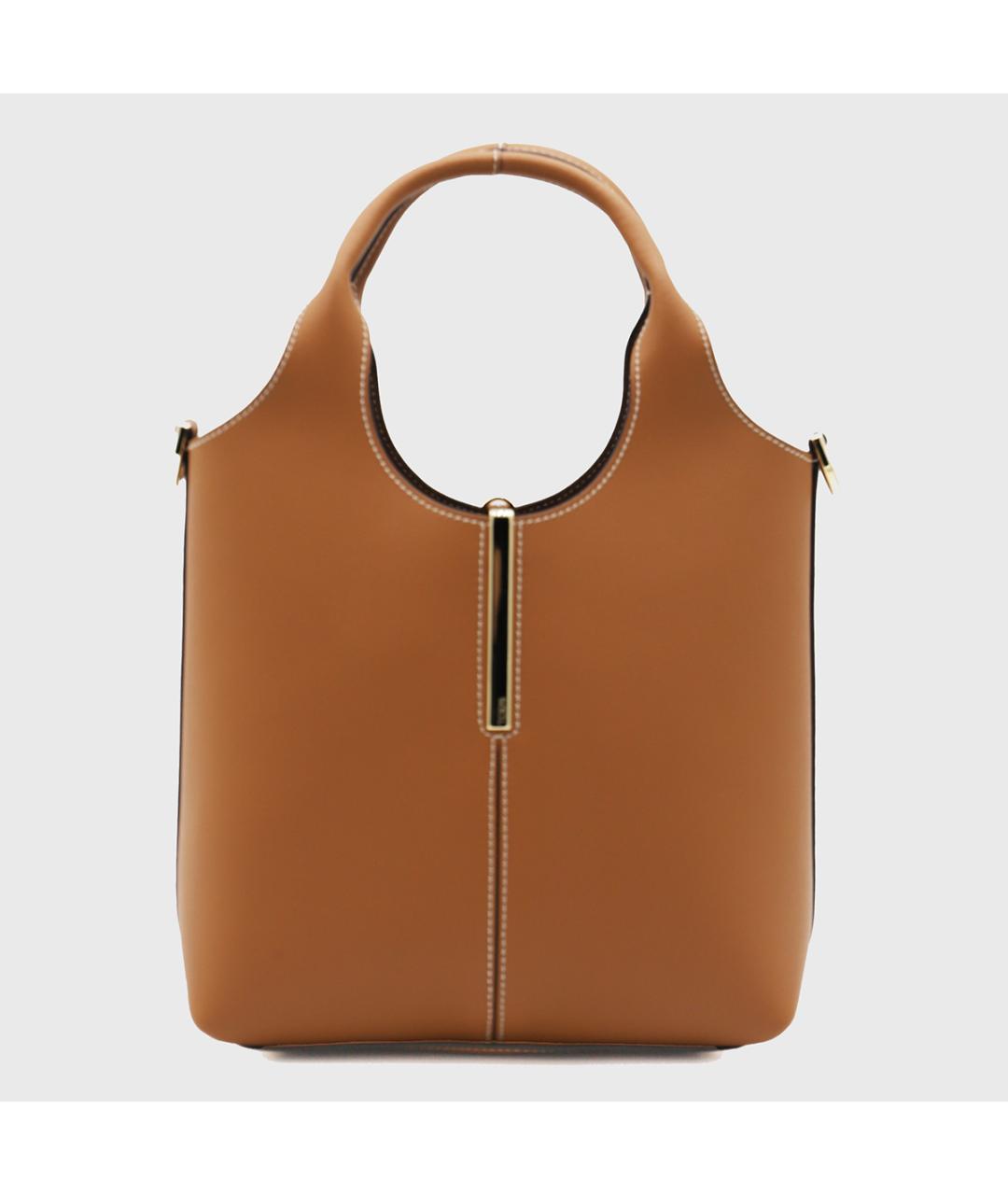 TOD'S Коричневая кожаная сумка тоут, фото 3