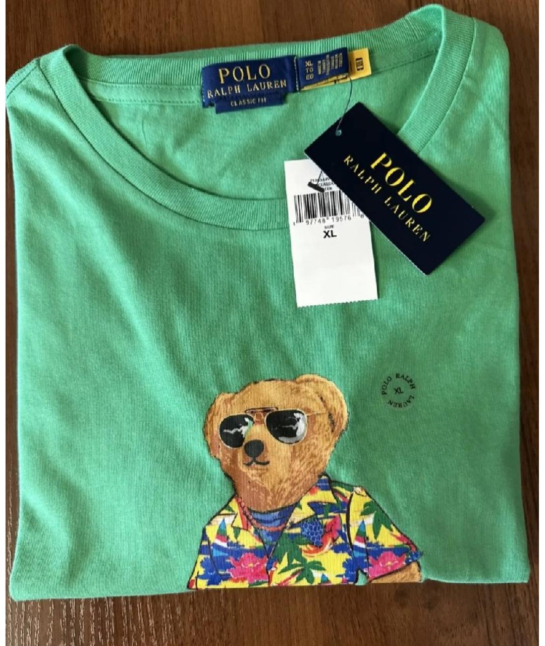 POLO RALPH LAUREN Зеленая хлопковая футболка, фото 9