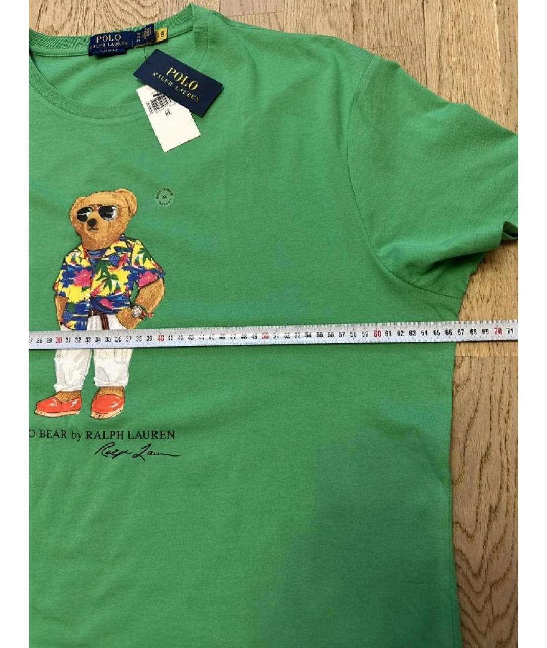 POLO RALPH LAUREN Зеленая хлопковая футболка, фото 7