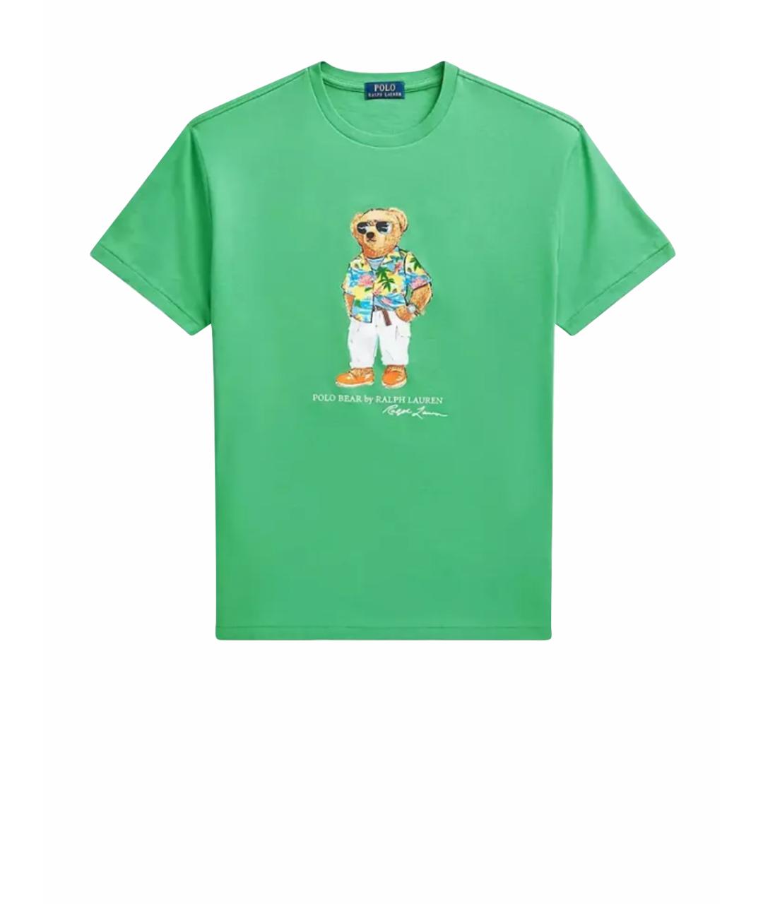 POLO RALPH LAUREN Зеленая хлопковая футболка, фото 1