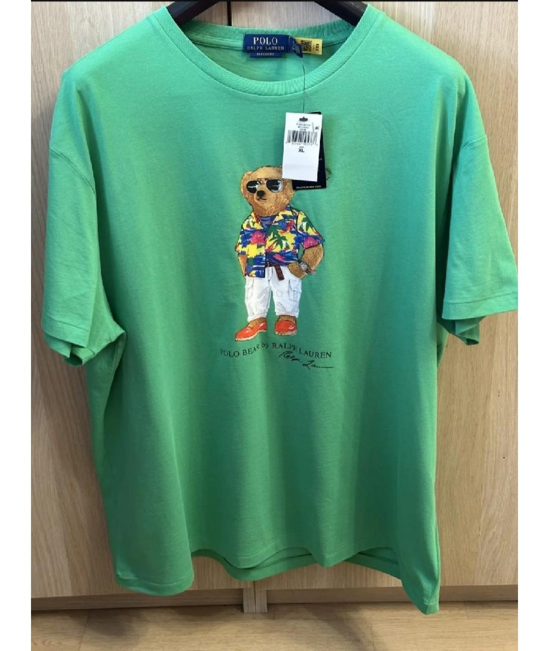 POLO RALPH LAUREN Зеленая хлопковая футболка, фото 10