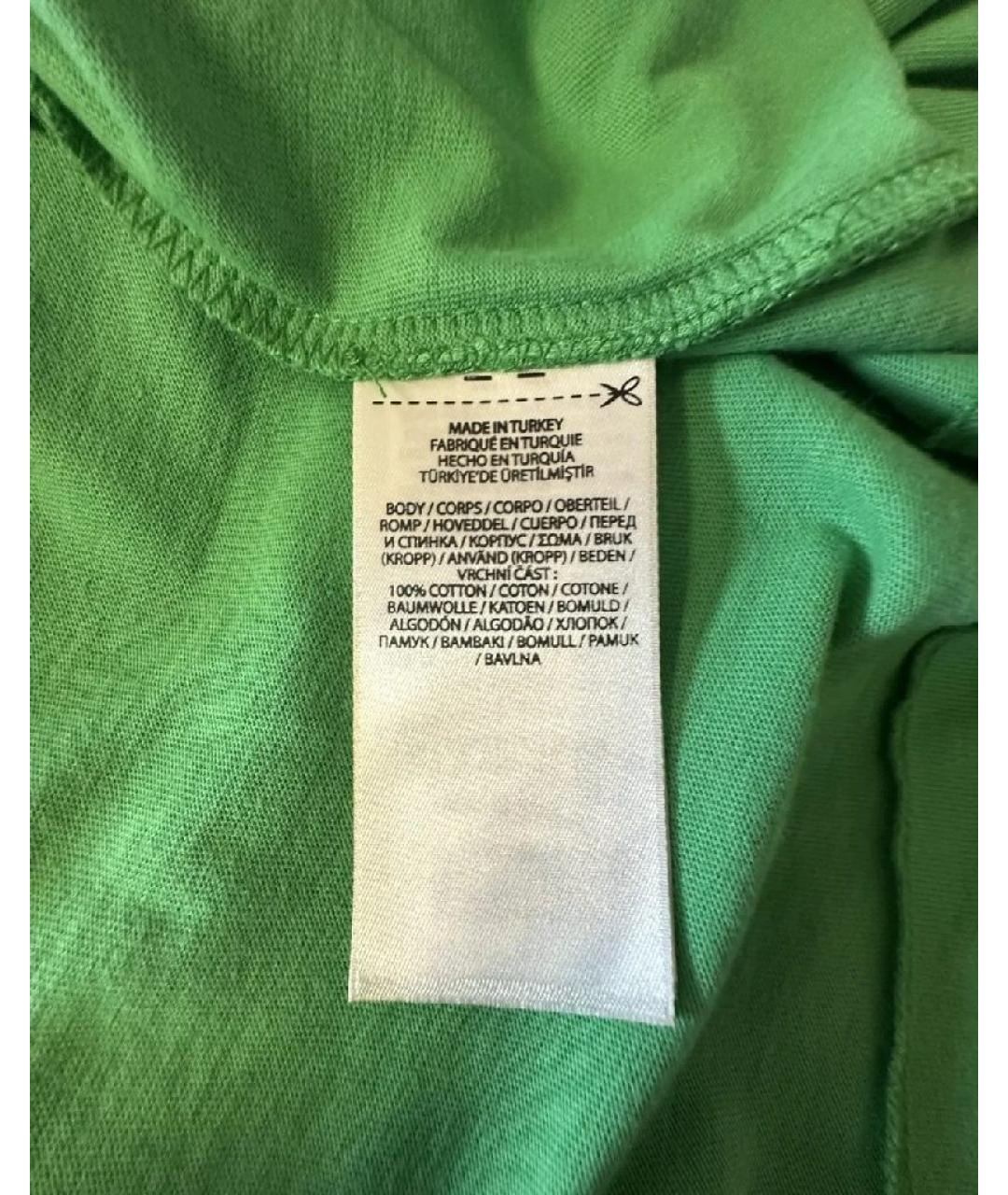 POLO RALPH LAUREN Зеленая хлопковая футболка, фото 4