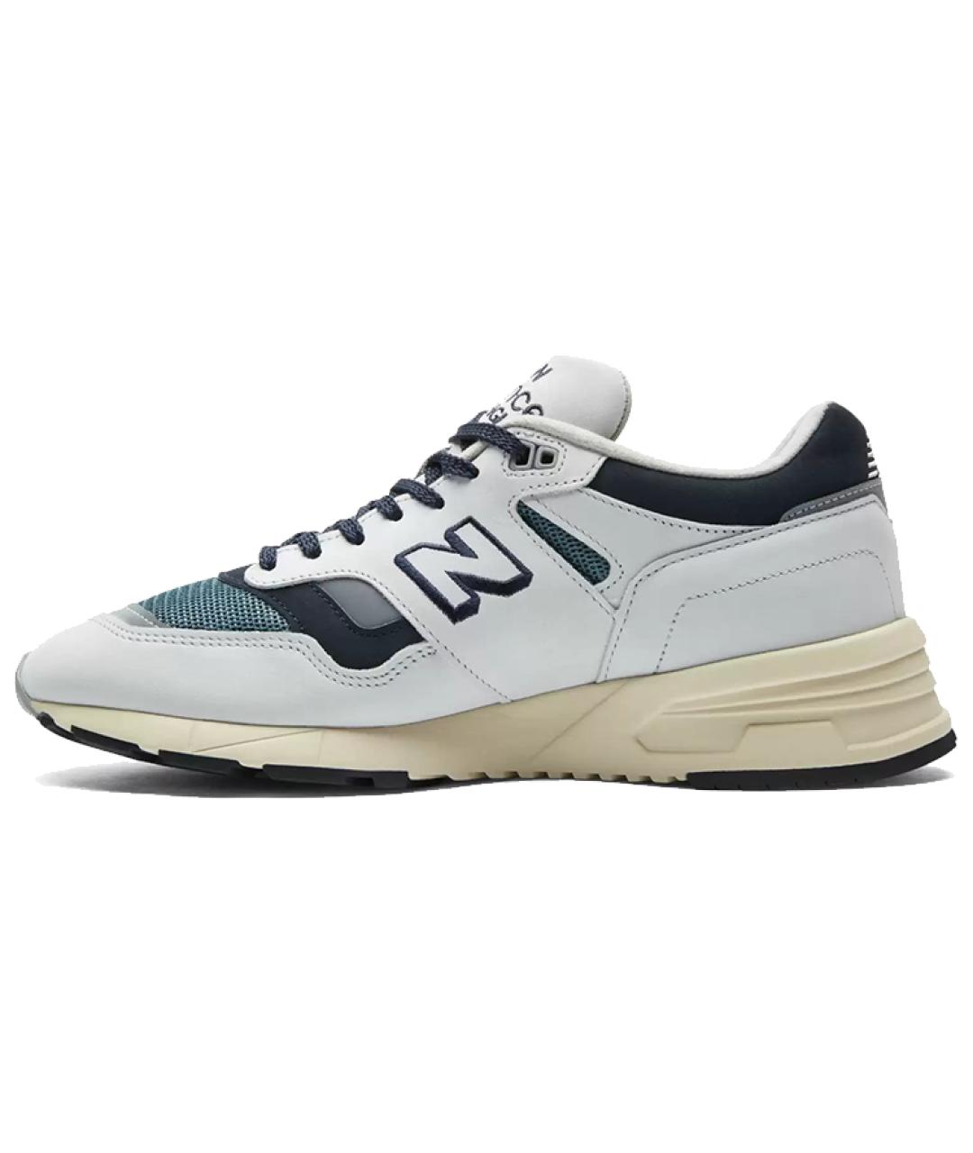 NEW BALANCE Белые кожаные низкие кроссовки / кеды, фото 2
