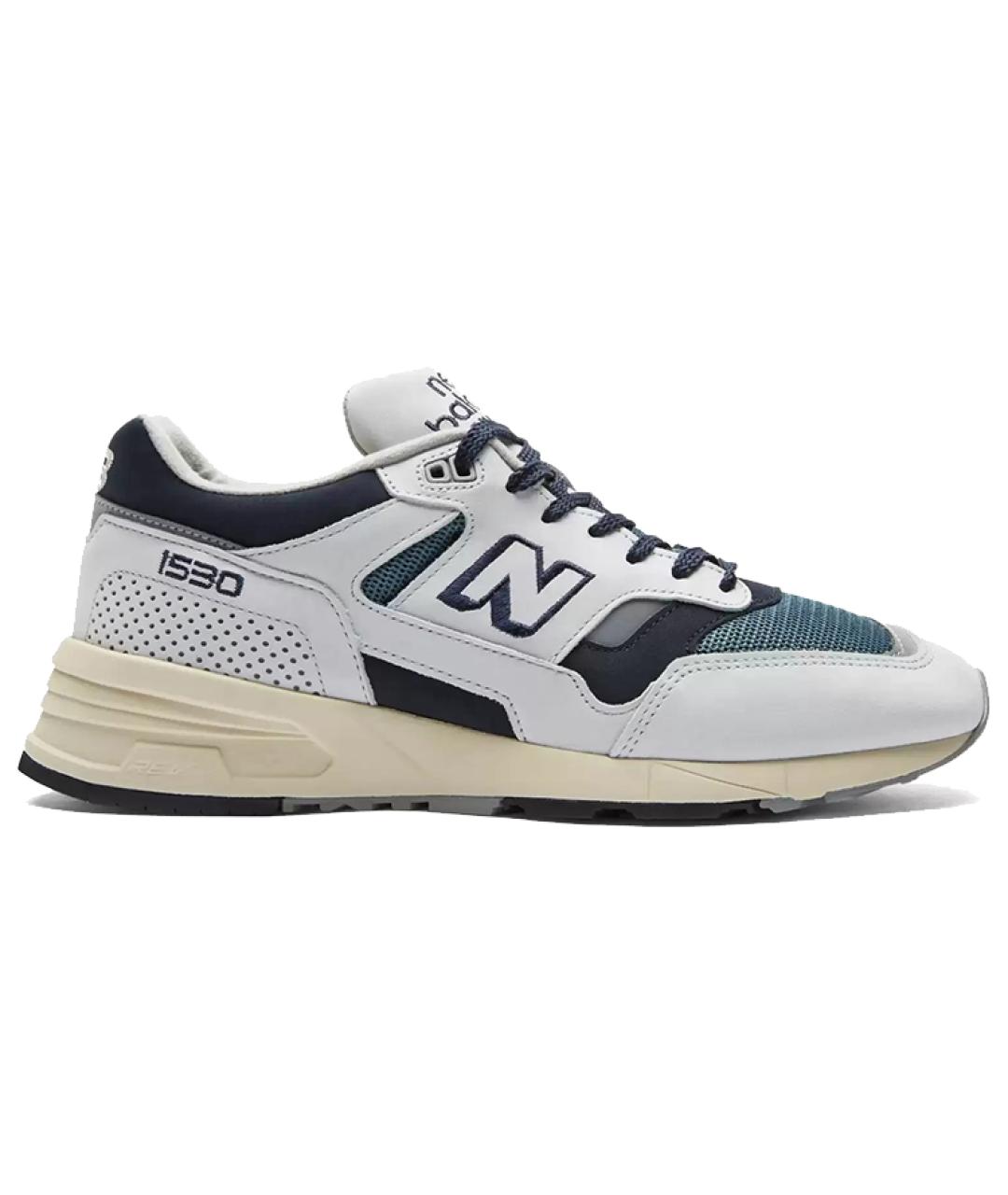 NEW BALANCE Белые кожаные низкие кроссовки / кеды, фото 1