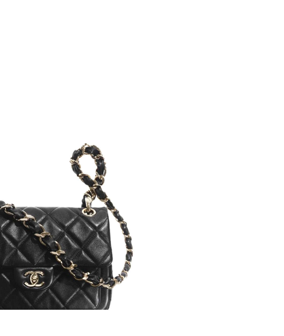 CHANEL Черная кожаная сумка через плечо, фото 4
